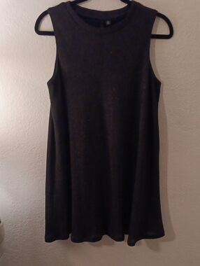 Three Hearts Black Sparkle Sleeveless Midi Dress